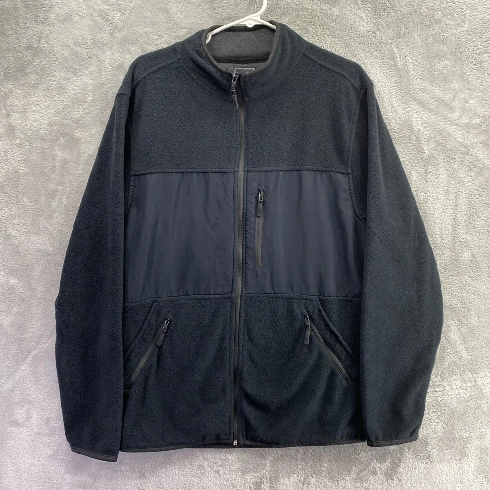 Beverly Hills Polo Club Men's Fleece Sweatshirt Full Zip Black Size M